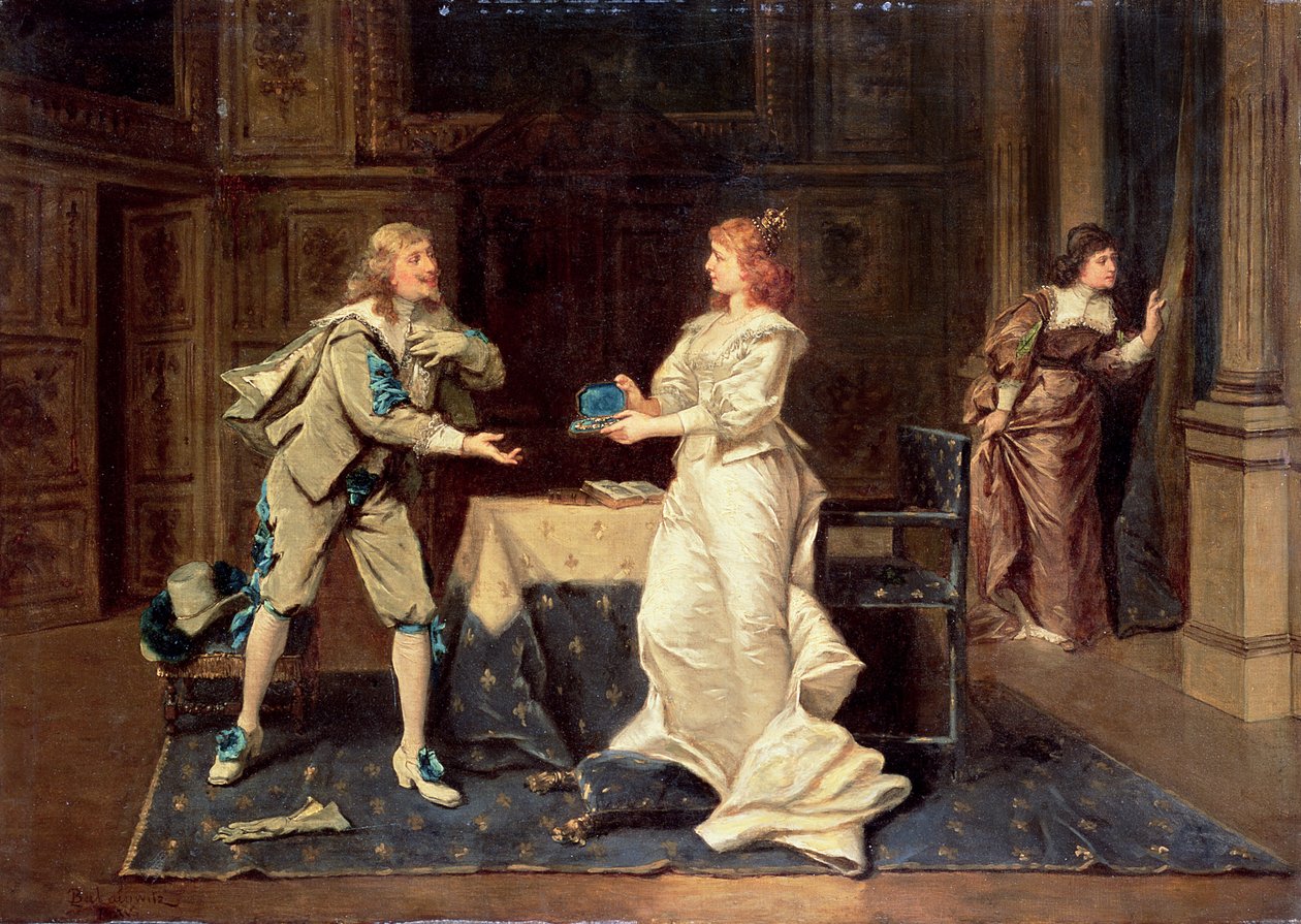 バッキンガム卿（1592-1628）とオーストリアのアン女王（1601-66）、1886年頃 作： ワディスロウ・バカロビッチ