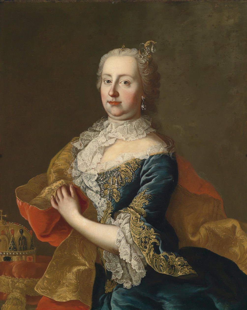 マリア・テレジアの肖像（1717-1780） 作： マーティン・ファン・メイテンスのワークショップ