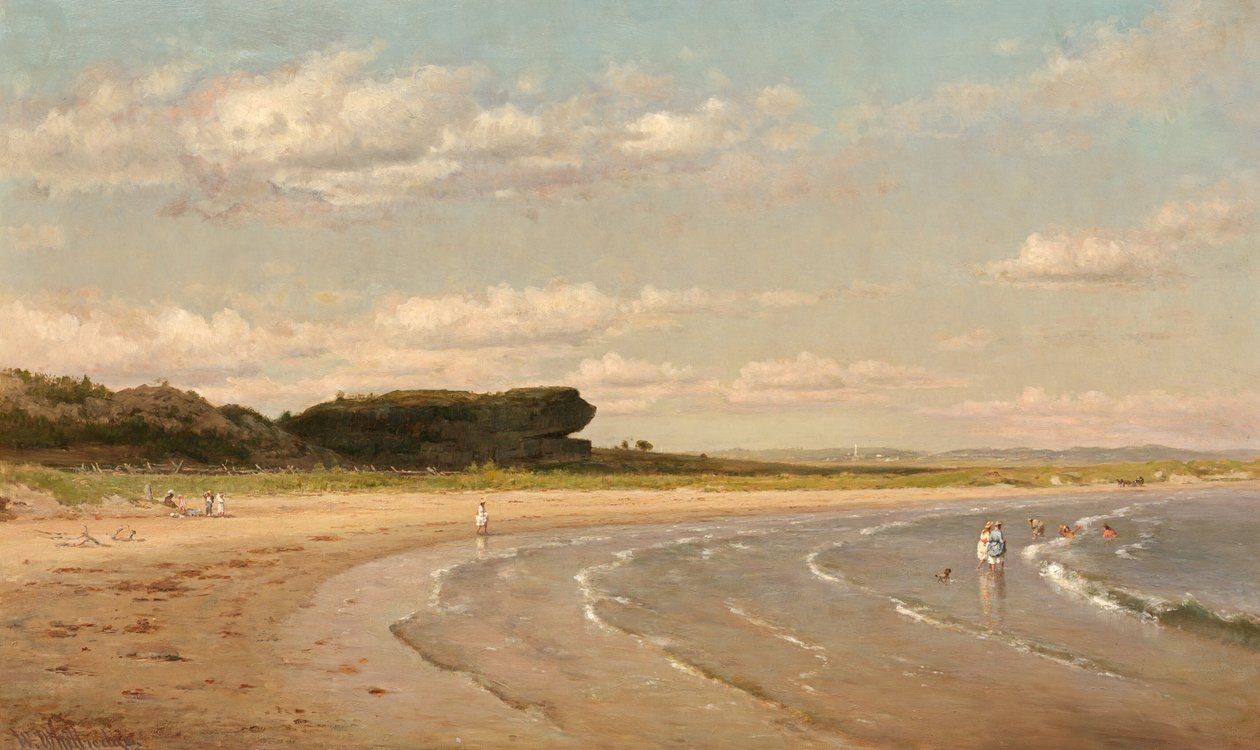 ニューポートのセカンドビーチ、18781880年頃。 作： ワーシントン・ウィットリッジ