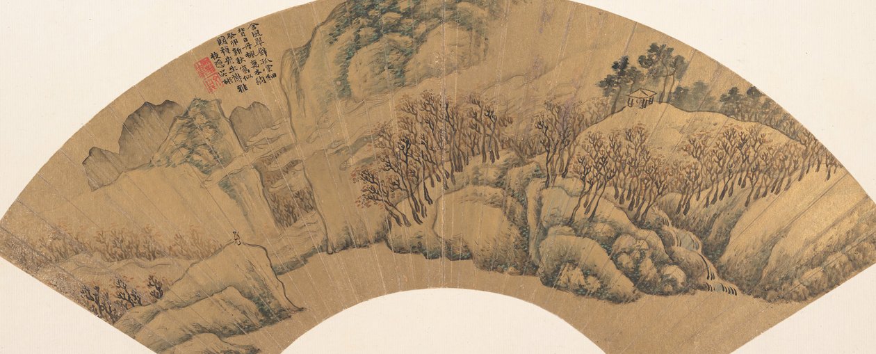赤カエデのある緑の崖 1603年 作： ウービン