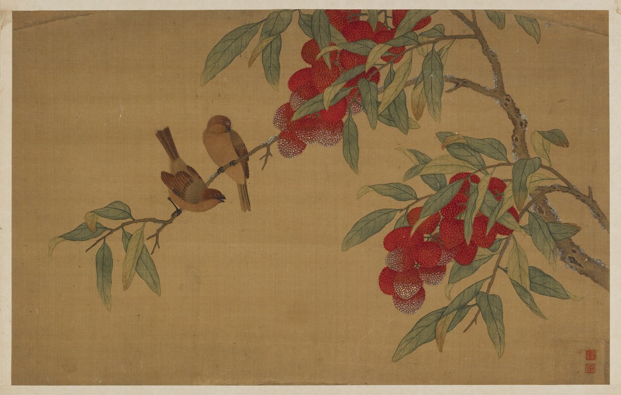 鳥と果物 作： 呉張