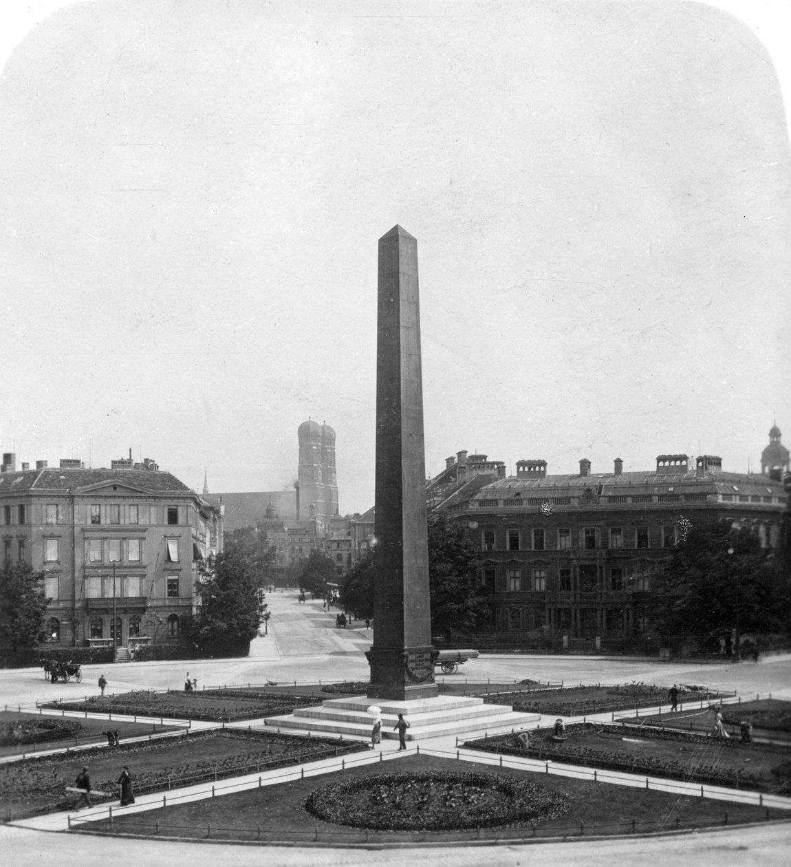 Karolinenplatz、ミュンヘン、ドイツ、c1900年代。 作： ワースレと息子