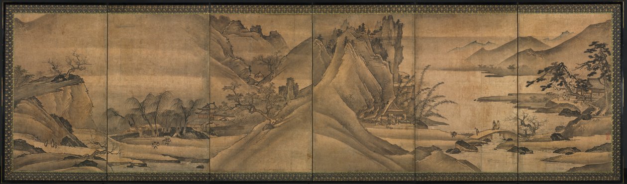 四季の風景、1500 年代初頭。 作： イ・スムン