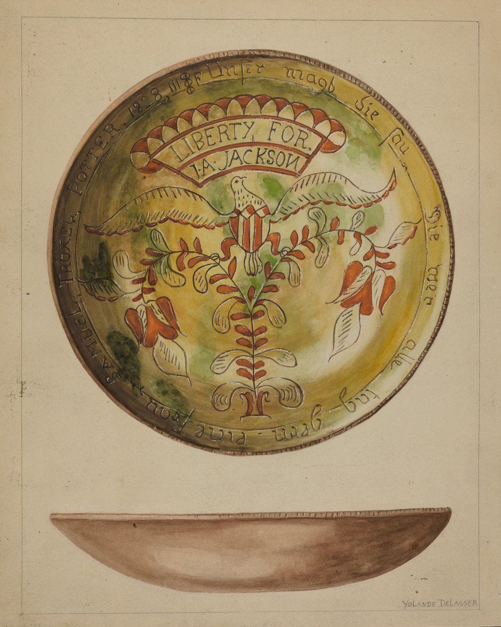 パ。German Plate, c. 1937. 作： ヨランデ・デラサー