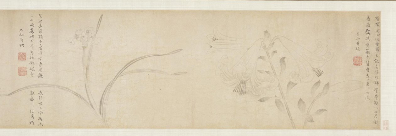 インクの花、1361年。 作： 趙中