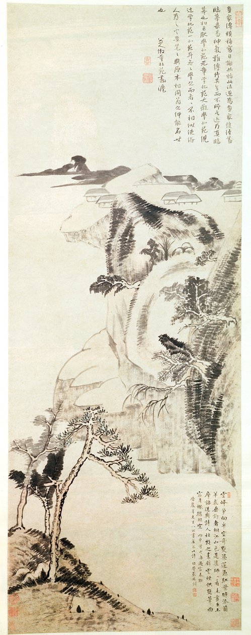 Bada Shanren（Zhu Da）による風景（1625-1705） 作： バダ・シャンレン