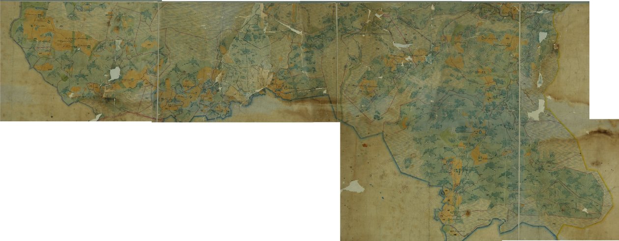 日本語: ポクロフスキー地区の地図 (PGM 1 verst) 1780 - 1790 作： неизвестны