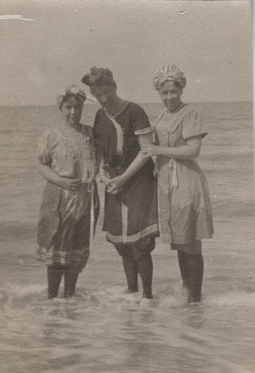 1911年9月、ホールゲートの海水浴場の詳細（モノクロ写真 作： JónErlendsson
