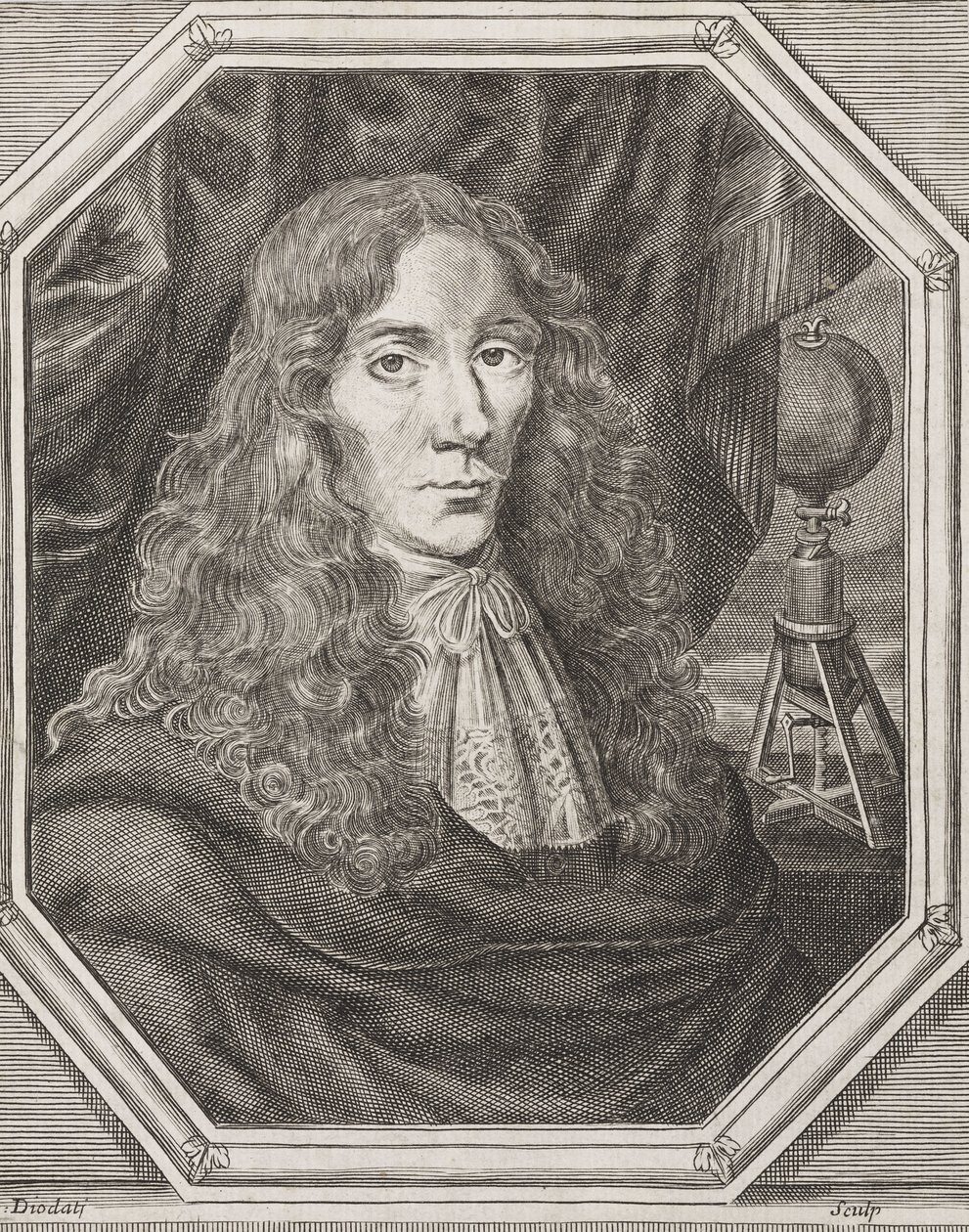 ロバート・ボイル、アイルランドの物理学者・化学者、1670年頃 作： フレデリック (帰属) バーナード