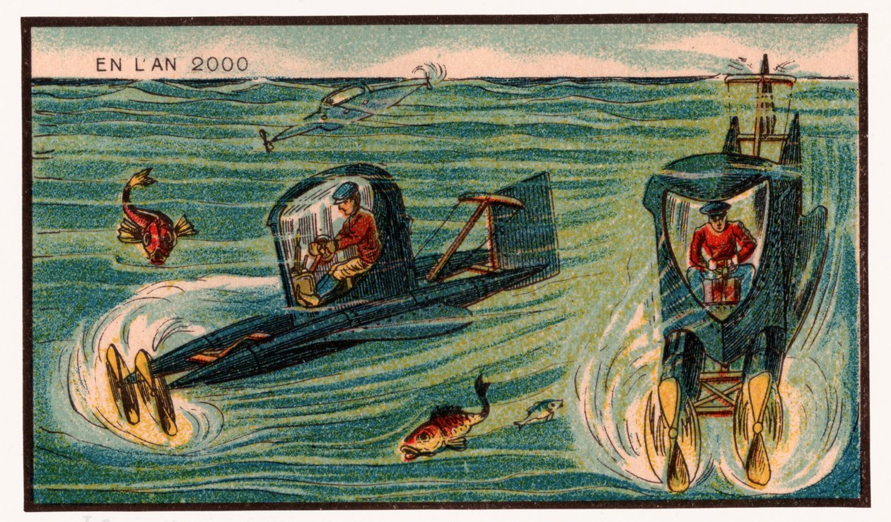 潜水艦ヨット、1910 年頃 作： 。 。