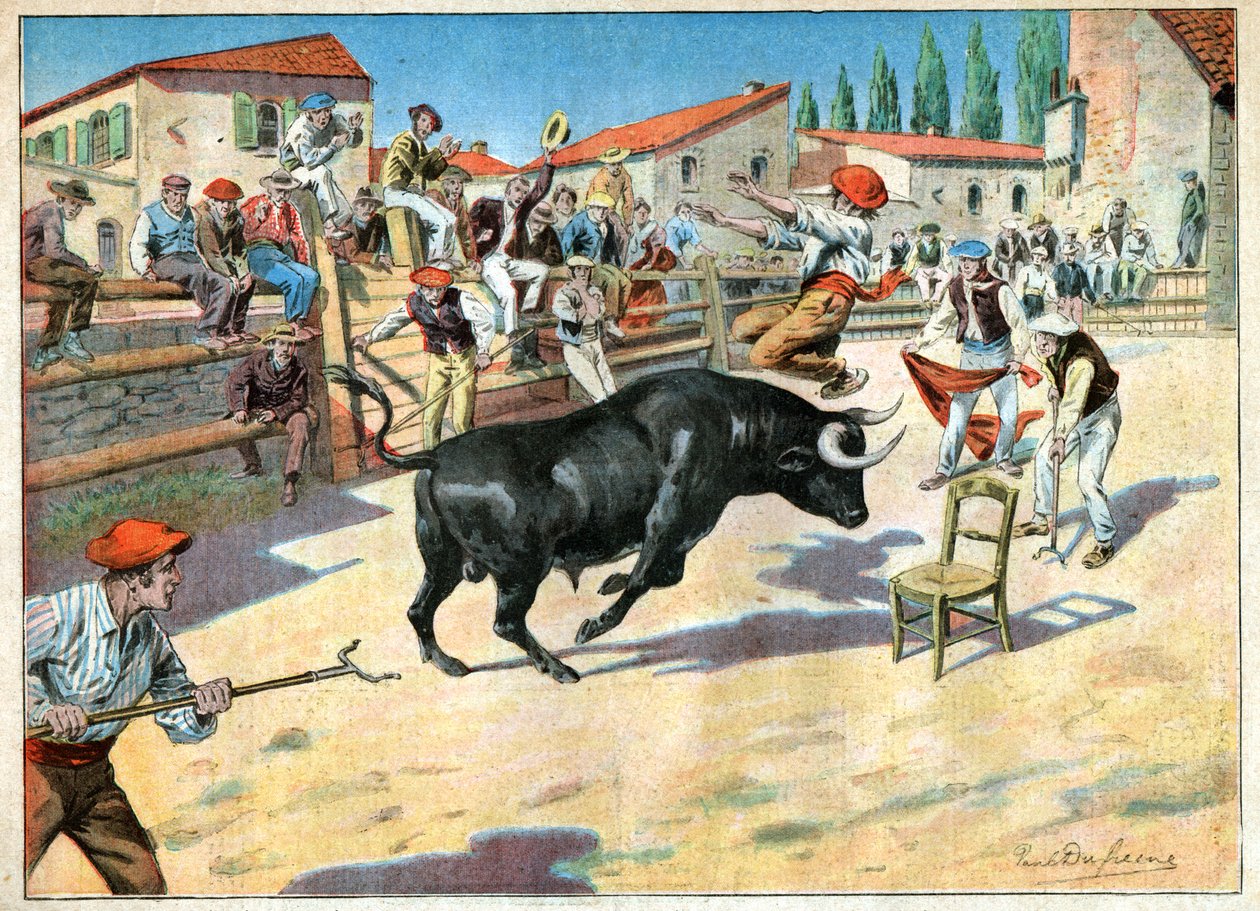 Taureaux en Camargue.カマルグの闘牛。 作： リチャード（後）パパ