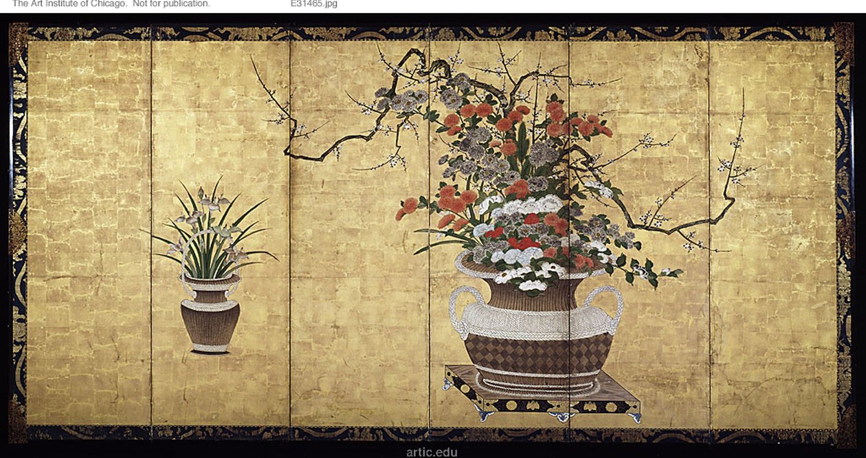 四季の花のバスケット 作： 匿名