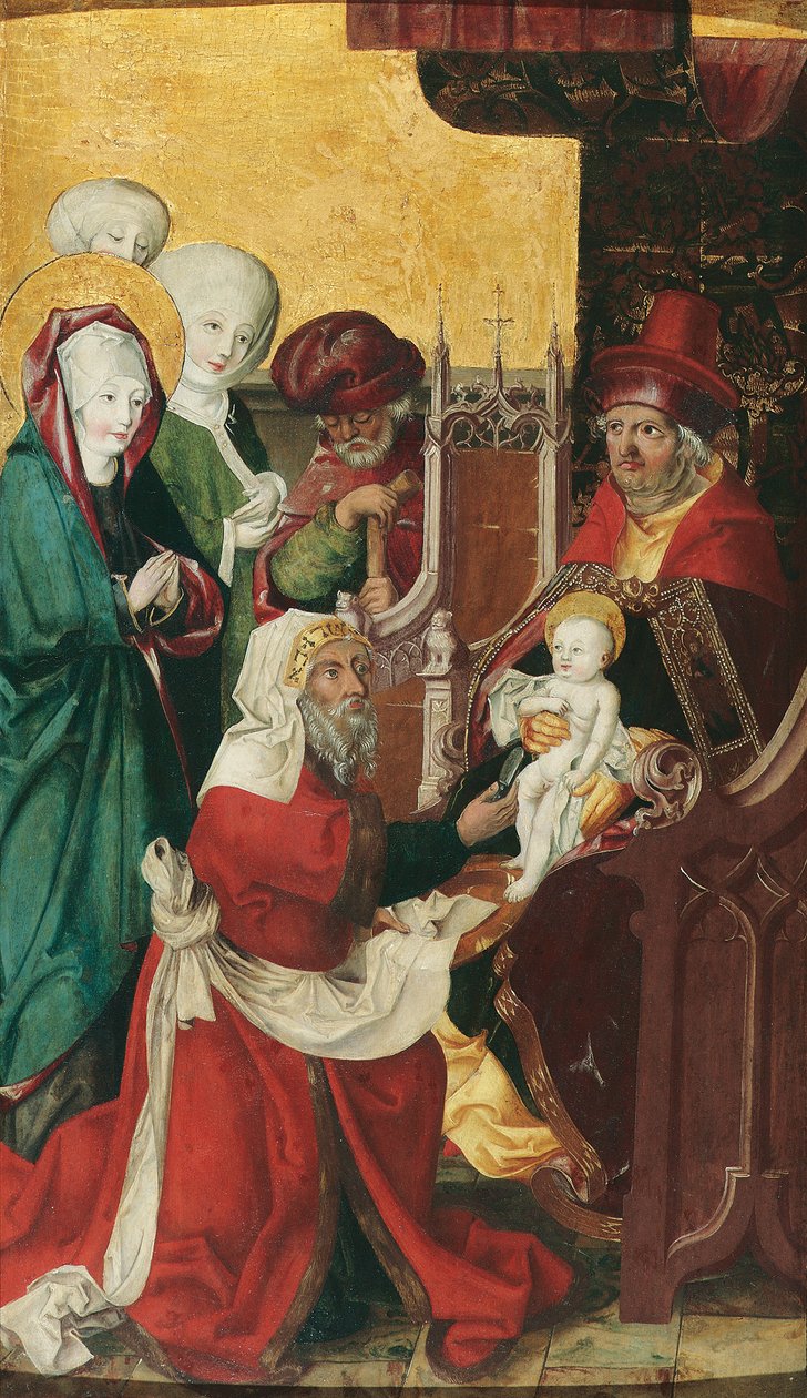 ドイツ語：Beschneidung Christi (Innenseite); Maria einer Heimsuchung (Außenseite) キリストの割礼 作： 匿名