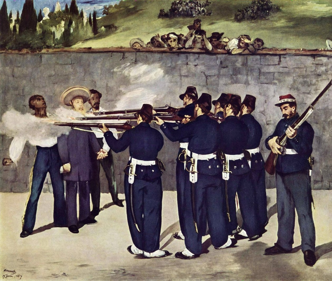 メキシコのマクシミリアン皇帝の処刑 作： エドゥアールマネ