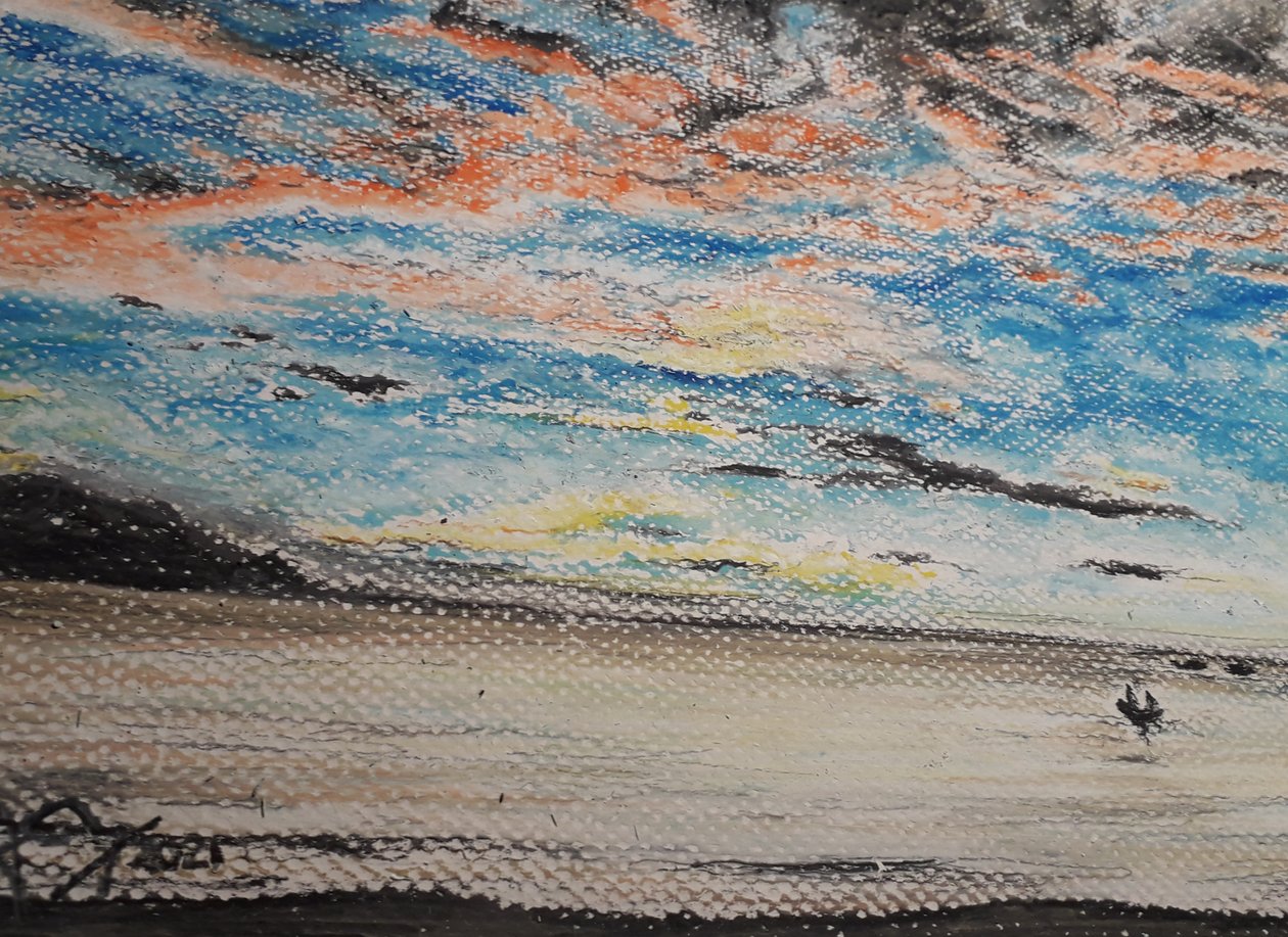 メディナビーチの夕日 作： miguelmendez_art.ve