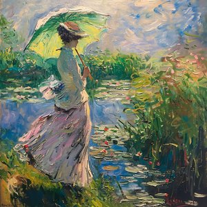 自然の中でドレスを着た少女、高揚する生命の香り、19世紀、ウォールアート・プリント 自然の中でドレスを着た少女、高揚する生命の香り、19世紀、ウォールアート・プリント