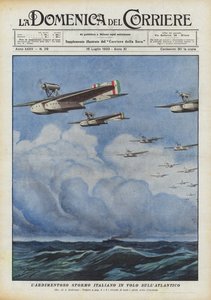 大西洋上空を飛ぶ大胆なイタリア人の群れ