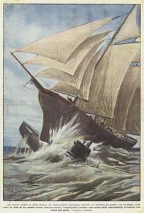海の真ん中で奇妙な衝突