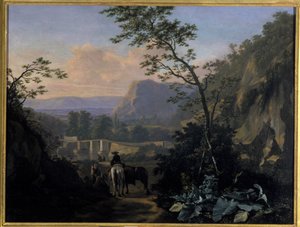 ライダーのいる南部の風景、1654年