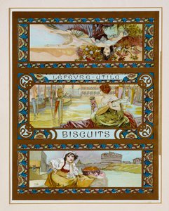 「Lefevre-Utile」のクッキーを宣伝するポスター、1910年頃