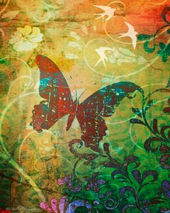 Butterfly Haiku、2014年（デジタルミクストメディアの電信）