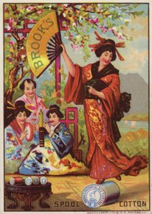 コットンリールで踊る日本人女性