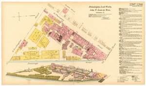 フィラデルフィアリードワークスの地図、1889年