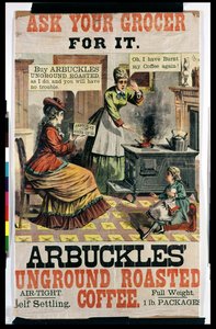 Arbuckles Unground Roasted Coffeeのポスター広告