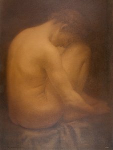 男性ヌード着席