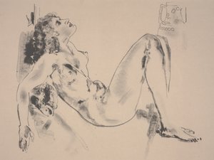 リクライニング・ヌード（リトグラフ