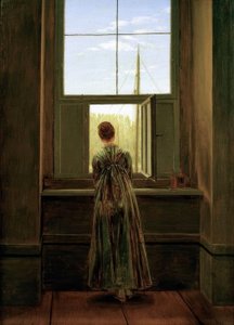 窓際の女性