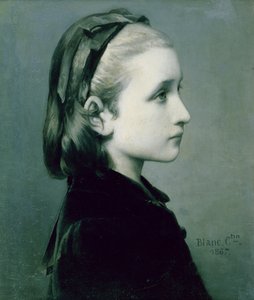 少女の頭、1867