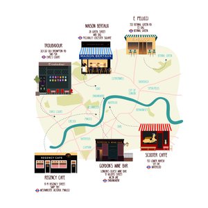 ユニークなロンドンのレストランとバーの地図