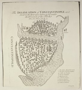 1422年のコンスタンティノープルの地図