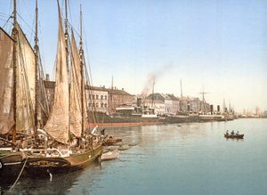 Havnegade、コペンハーゲン、パブの眺め。 1900