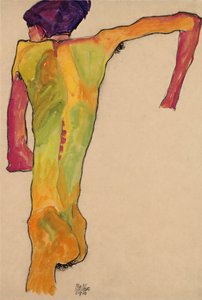 男性のヌード、自分自身を支える、1910