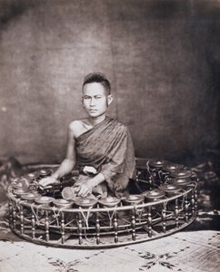 タイの音楽家、1870年頃（アルブメンプリント）