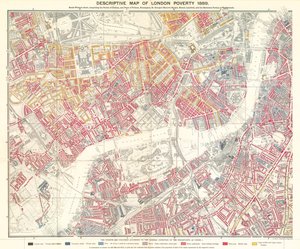 1889年のロンドンの貧困の説明図