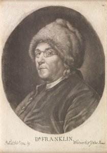 フランクリン博士、1784年（メゾチント）
