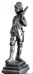 マスケット銃兵、1638年（木彫）