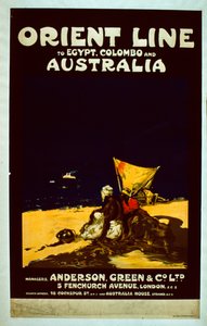 オリエント線ポスター、1920年頃