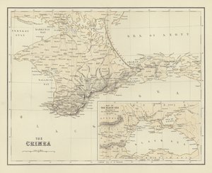 クリミア半島;黒海の地図