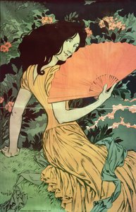 ファンを持つ女性、1900