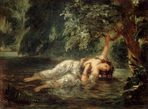オフィーリアの死、1853年。