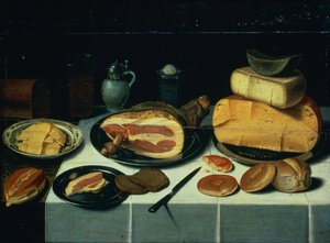 ハムのある静物