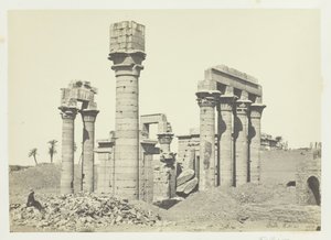 テーベ近郊のエルメントにあるクレオパトラ神殿、1857年。