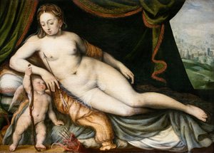 金星とキューピッド、1560年頃