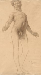 立っている男性のヌード、1885年。