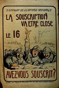 フランス第一次世界大戦の戦争債ポスター、1914-18