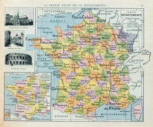 フランスの地図c。 1914